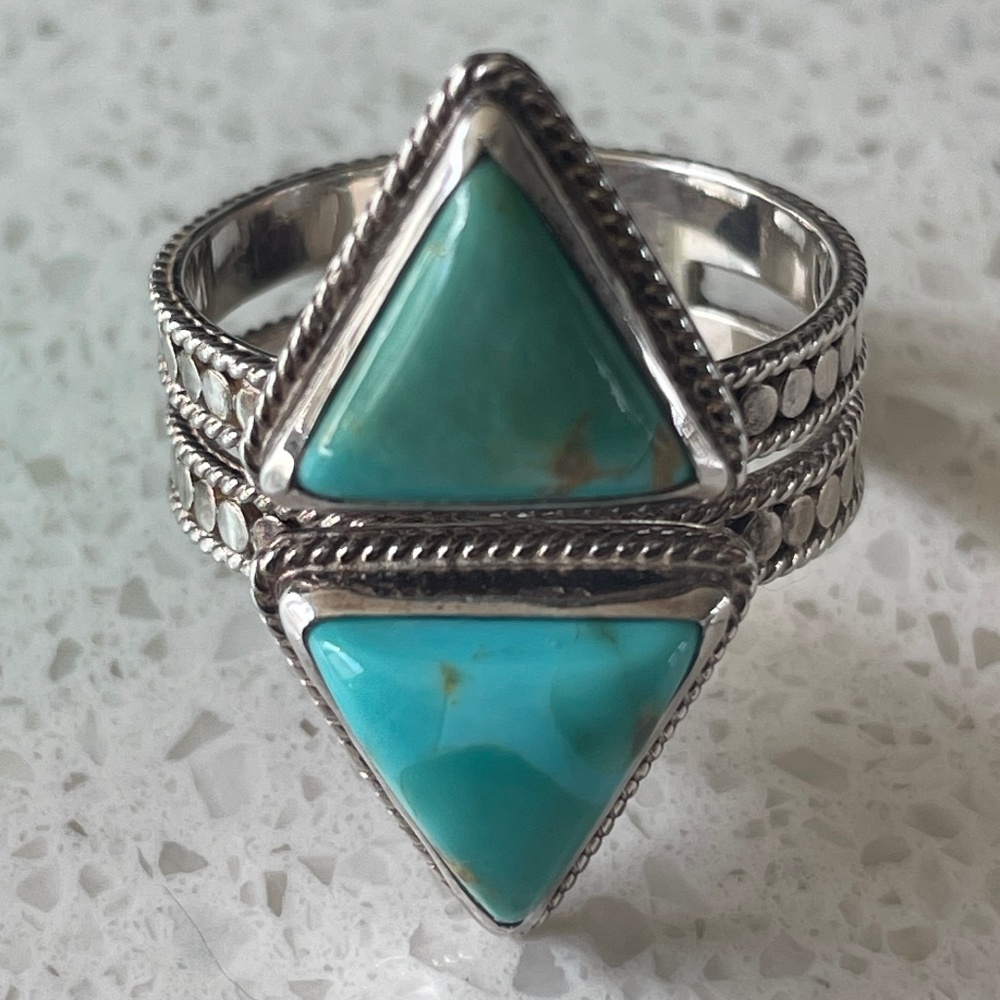 Authentic Anna Beck Turquoise Ring Size 7
